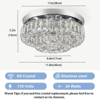 Hongnuofc 21 Crystal Chandeliers Led Chandelier Flush Mount Chandelier Modern Ceiling Light Fixtures For Living Room Bedroom C