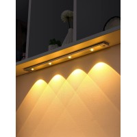 Garto Led Under Cabinet Lights, Under Counter Closet Lights With Motion Sensor, Usb Rechargeable Cat'S Eye Hill Corrugated Light For Indoor Kitchen Closet Stairway (23.62In/60Cm)