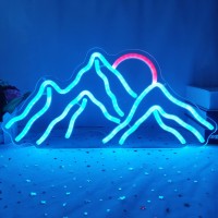 Mountain Neon Sign Dimmable Mountain Neon Light For Wall Decor 16.9