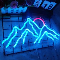 Mountain Neon Sign Dimmable Mountain Neon Light For Wall Decor 16.9