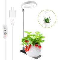 Kullsinss Grow Lights For Indoor Plants 2 Heads Small Plant Grow Light Full Spectrum With Height Adjustable 10 Dimmable Bright