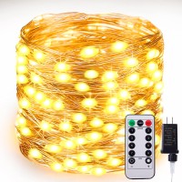 Decute 500Led Christmas Fairy String Lights Copper Wire Dimmable Twinkle Lights Timer With Remote Control, 164Ft Starry Lights With Ul Cerficated Decorative For Party Wedding Bedroom Tree, Warm White