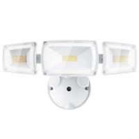 Ustellar 55W Led Flood Light Outdoor Floods Light Outdoor With 3 Heads Adjustable Switch Controlled Security Light 5500Lm 5000