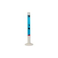 Fisura - Xxl Blue Lava Lamp, Large Lava Lamp With White Base, Blue Liquid And Red Lava Lamp, Relaxing Effect Lamp, 20 X 20 X 75 Cm