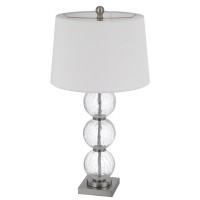 150W 3 Way Crosset Crackle Glass Table Lamp Priced And Sold As Pairs