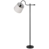 60W Rexburg Metal Downbridge Floor Lamp With Adjustable Shade