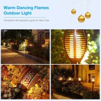 Solar Lights Outdoor Super Large Size 99 Led Solar Tiki Torches With Flickering Flame Waterproof Solar Powered Lights Holida