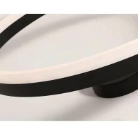 Ceiling Light , Black Ring Modern And Simple Flush Mount Ceiling Light Led Energy Saving Without Flicker Ceiling Lamp Acrylic Lampshade With Uniform Light Transmission Ceiling Lights Bedroom Living Ro