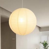 Dunmw Creative Spherical Paper Pendant Light, Art Paper Ceiling Light Decorative Paper Ceiling Lamp For Bedroom Living Room Dining Room, 15.9