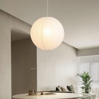 Dunmw Creative Spherical Paper Pendant Light, Art Paper Ceiling Light Decorative Paper Ceiling Lamp For Bedroom Living Room Dining Room, 15.9