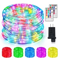 Surled 99Ft Rope Lights Outdoor, 16 Colors Outdoor String Light Plug In, 300 Leds Waterproof Rope Light With Remotes For Bedroom Wedding Patio Party Garden Birthday Halloween Christmas