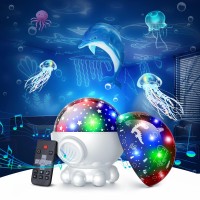 Night Light Projector,Ocean Star Night Light For Kids Room,Dinosaur Toys With 360A Rotation,Remote And Timer,3 Projection Films,17 Light Modes,9 Lullaby Songs,Birthday Christmas Gifts Kids Toys-White