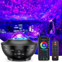 Galaxy Projector Star Projector For Bedroom, Starry Night Light Projector For Kids, Large Coverage Star Projector For Ceiling, Built In Bluetooth/Music Speaker/Timer, Ideal Gift For Christmas Decor