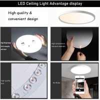 8 Pack 12 Inch 3200Lm Led Flush Mount Ceiling Light,28W White Shell 3 Color Changeable (3000K/4000K/6000K),120V Slim Surface Mount Ceiling Light Fixture For Kitchen Bedroom Living Room