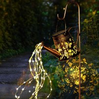 Solar Outdoor Lights, 90 Leds Watering Can With Solar Powered Lights Outdoor By Sproutmaven, Hanging Solar Lantern Metal Waterproof Garden Lights Decorations For Table Patio Yards Pathway Party