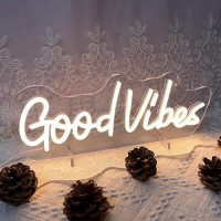 Good Vibes Table Number Neon Sign Desk Lamp Night Light Wedding Letter Led Neon Sign Wedding Table Decorations Neon Light Bedroo