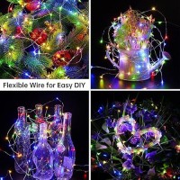 Blingstar Fairy Lights Multicolor Christmas Lights Usb Powered Colored String Lights 2 Pack 33Ft 100 Led Copper Wire Lights For