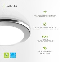 Asd 12 Pack Led Disk Lights 6 Inch 15W 5Cct 2700K5000K 1245Lm Dimmable Flush Mount Ceiling Light Fixture Low Profile Surface