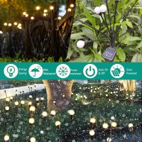 Hconce New Upgraded 2 Lighting Modes Starburst Swaying Light,10Led Bulbs Outdoor Solar Lights,Solar Firefly Waterproof Light For Garden Landscape,Yard Patio Pathway Decoration(2 Packs)