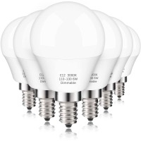 Prosperbiz E12 Dimmable 60W Equivalent Led Light Bulbs, A15 6W Ceiling Fan Light Bulbs Warm White 3000K, Candelabra Base Globe Shape Led Bulbs, 600 Lumen, 6 Pack