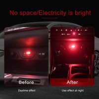 Miytsya 4 PcS USBLED car Interior Atmosphere Lamp Night Led Decoration Mini USB Light Ambient Lighting Kit charging for Interior Led Lights Red