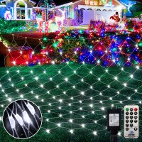 Maojia 29.53Ft*9.84Ft Christmas Net Lights Outdoor,900Leds Extra Large Mesh Lights 8 Modes Low Voltage Mesh Lights Outdoor Net Lights Christmas Decorations For Patio Bush Yard Trees-Red+Green