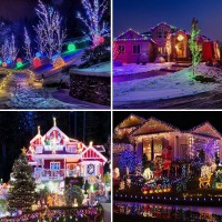 Toyyot 2 Pack Multicolor Solar Christmas Lights Outdoor Waterproof 8 Modes 72 Ft 400 Led Solar String Lights,Solar Powered Christmas Lights For Garden, Xmas Tree, Party, Christmas Decorationsle