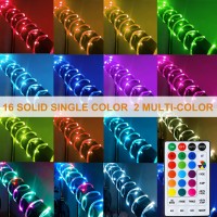 18 Colors 33Ft Solar Rope Lights Outdoor Waterproof Led Color Changing 100 Led Rope Lights Blue Green Pink Fairy String Tube Li