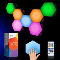 Hexlights Sensory Lights For Autistic Children 7Pk Touch Hexagon Lights Remote Controlled Light Tiles Enjoyed By Kids With