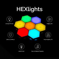 Hexlights Sensory Lights For Autistic Children 7Pk Touch Hexagon Lights Remote Controlled Light Tiles Enjoyed By Kids With