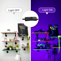 Atfoyer 3Pcs 40W Led Black Light Bar Black Lights For Glow Party Blacklight With Plug Switch Each Light Up 484 Sqft Area G