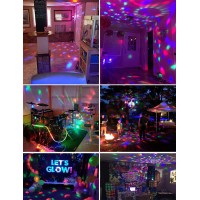 Luditek Disco Ball Party Lights Sound Activated Battery Operatedusb Strobe Light Wremote For Parties Karaoke Dancing Christma