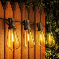 Gpatio 30Ft Outdoor String Lights, Waterproof Patio Lights With 16 Dimmable Hanging Lights Globe St38 Bulbs, 2700K Shatterproof Connectable For Backyard Gazebo Porch Garden Commerical Outside Decor