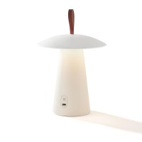 Lamplust Outdoor Mushroom Table Lamp, 12 Inch, White Mushroom Cordless Lamp, Dimmable Led, Usb Charging Cable, Touch Operated, Weatherproof, Rechargeable Table Lamp Indoor Outdoor Home Decor