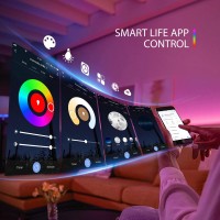 Xxk Wb5 Rf Wifi Bluetooth Led Strip Controller Rgb Cct Rgbw 5In1 Dimmable Compatible With Smart Life Appalexa Echogoogle Assis