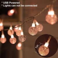 Smart Color Changing String Lights Usb Powered 295Ft 60Led 213 Mode Decorative Lights Globe Fairy Lights App Remote Music For