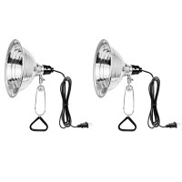 Simple Deluxe Clamp Lamp Light 150 Watt With 85 Inch Aluminum Reflector No Bulb Included 6 Feet Cord 2 Pack Black New Ver