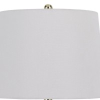 23 Inch Set Of 2 Ceramic Accent Table Lamp, Hammered Base, White, Gold