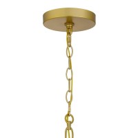 8 Inch Dia. Pendant Ceiling Light Fixture, Round Glass Shade, Adjustable