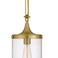 8 Inch Dia. Pendant Ceiling Light Fixture, Round Glass Shade, Adjustable