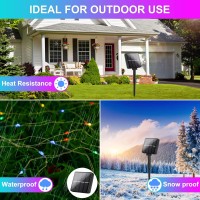 Brightever 4Pack Solar Outdoor String Lights 288Ft Each 72Ft 200 Led Solar Powered Multicolored Fairy Lights Waterproof 8 Mod