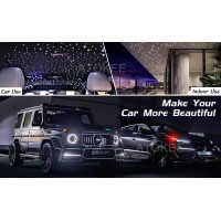 Atokee Starlight Headliner Kit Upgraded Compact Size 16W Twinkle Fiber Optic Lights Car Star Roof Lights Kit 200Pcs003In65