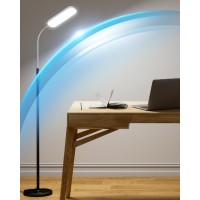 Lepower Floor Lamp, Eye-Caring Led Floor Lamp, Bright Reading Lamp 5 Color Temperatures & Stepless Dimmer, Adjustable Standing Lamp With 3 Timer Modes, Reading Light Floor Lamp For Office, Bedroom