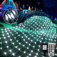 Maojia 29.53Ft*9.84Ft Christmas Net Lights Outdoor,900Leds Extra Large Mesh Lights 8 Modes Low Voltage Mesh Lights Outdoor Net Lights Christmas Decorations For Patio Bush Yard Trees-Cold White