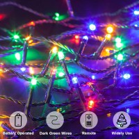 4 Pack Christmas String Lights Battery Operated Total 66Ft 200Led Fairy String Lights With Timer Remote 8 Modes Twinkle String