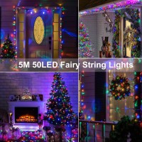 4 Pack Christmas String Lights Battery Operated Total 66Ft 200Led Fairy String Lights With Timer Remote 8 Modes Twinkle String