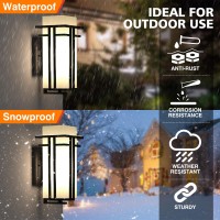 Yoenecea Outdoor Lighting Fixtures Wall Mount Outdoor Wall Lights Modern With Frosted Glass Aluminum Exterior Light For House