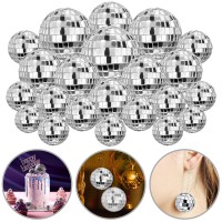 45 Pcs 079 Inch 098 Inch 118 Inch 157 Inch 197 Inch 236 Inch Disco Ball Cake Decoration Ornaments Reflective Mirror Ball C