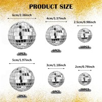 45 Pcs 079 Inch 098 Inch 118 Inch 157 Inch 197 Inch 236 Inch Disco Ball Cake Decoration Ornaments Reflective Mirror Ball C