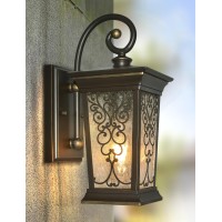 Alvime Outdoor Wall Lights Fixture, Exterior Wall Lanterns, Waterproof&All-Weather Wall Sconce, Porch Outside Lights For Entryway, House Front Door Patio Garage, E26 Base&Clear Seeded Glass.